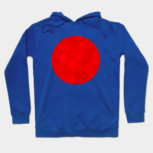 Red Geometric Minimal Abstract Circle Hoodie